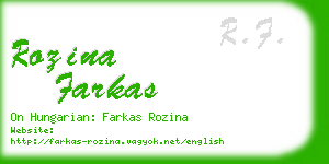 rozina farkas business card